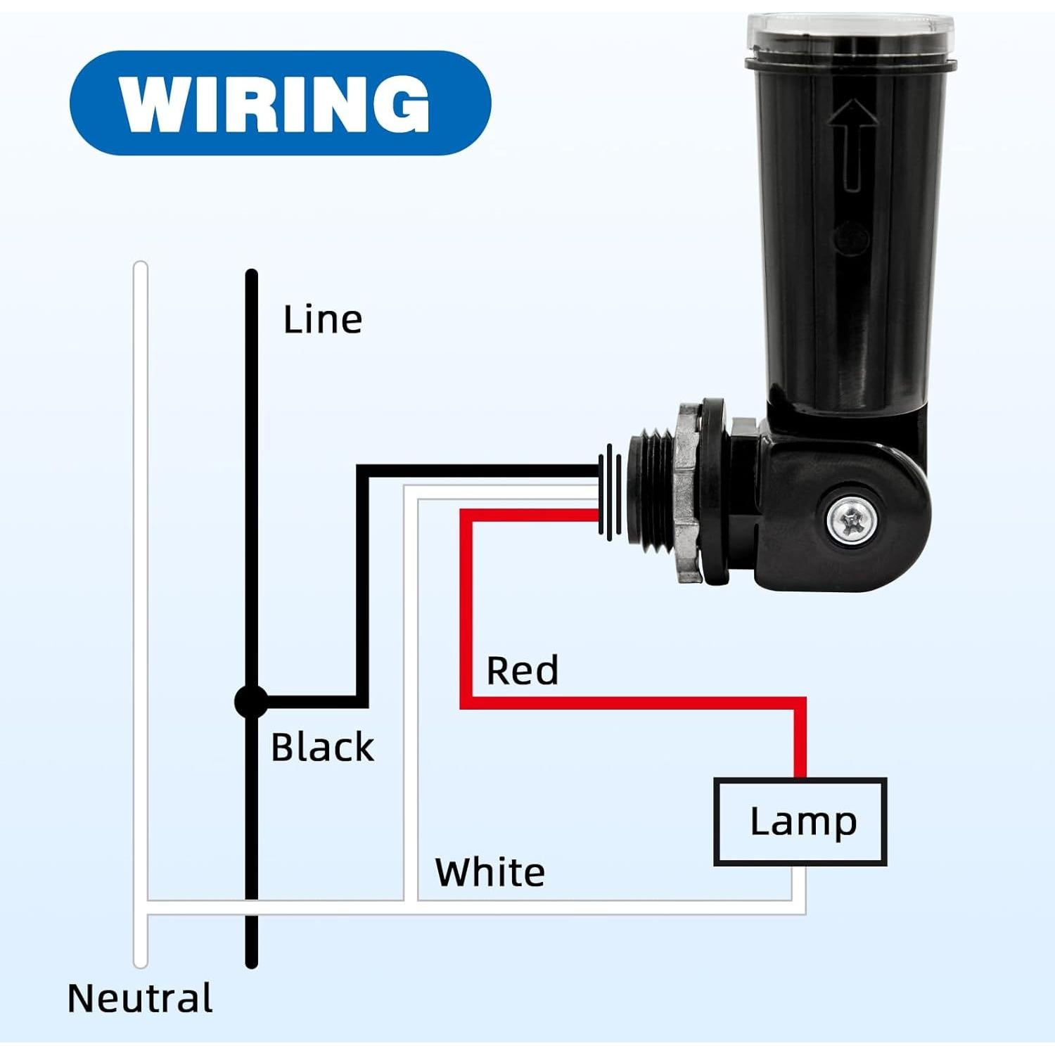 Sensor de Luz Automático CHISWEAR JL-104 con Retraso y Resistente al Agua