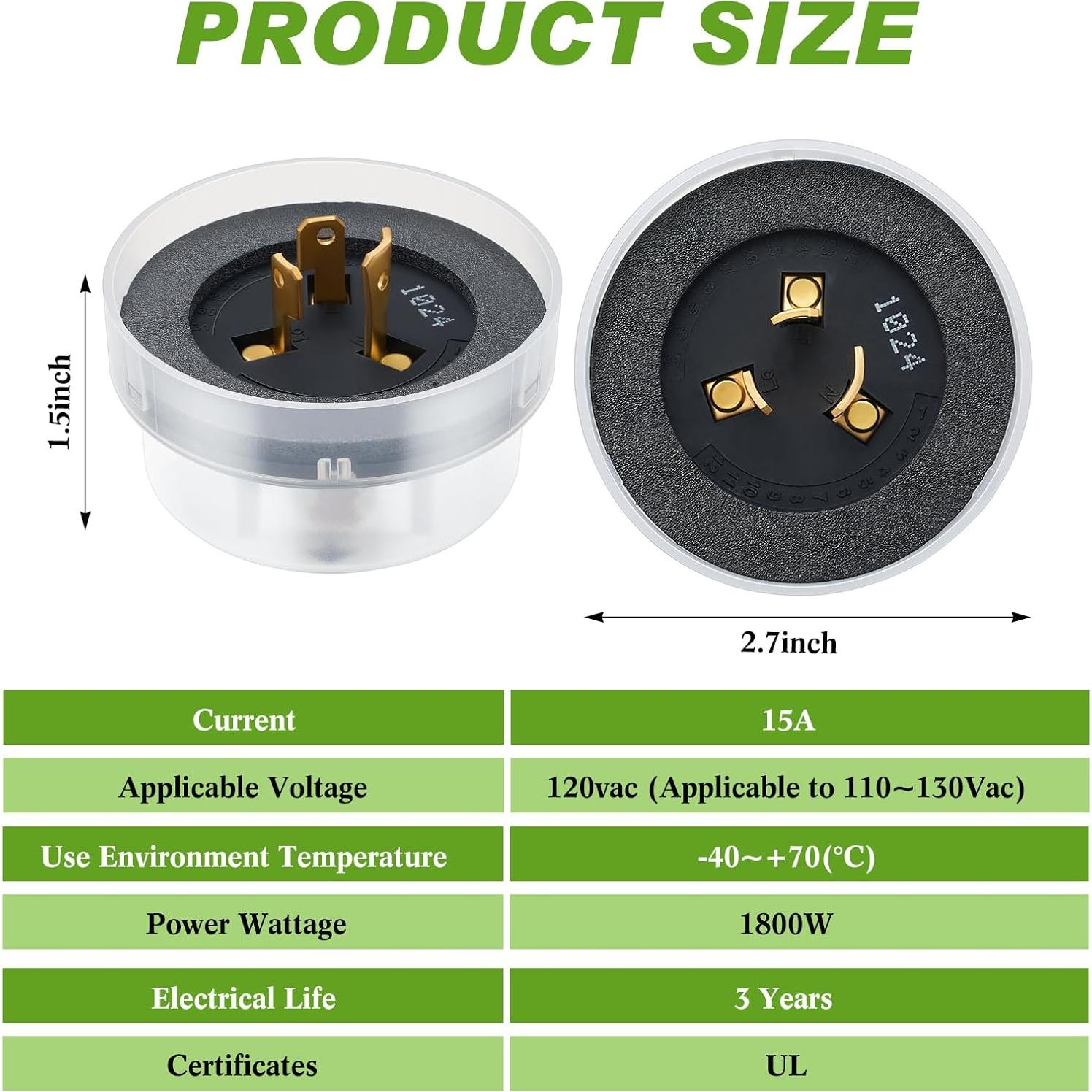Sensor Fotocélula Exterior Retisee 2 Pcs 120V Crepúsculo Amanecer