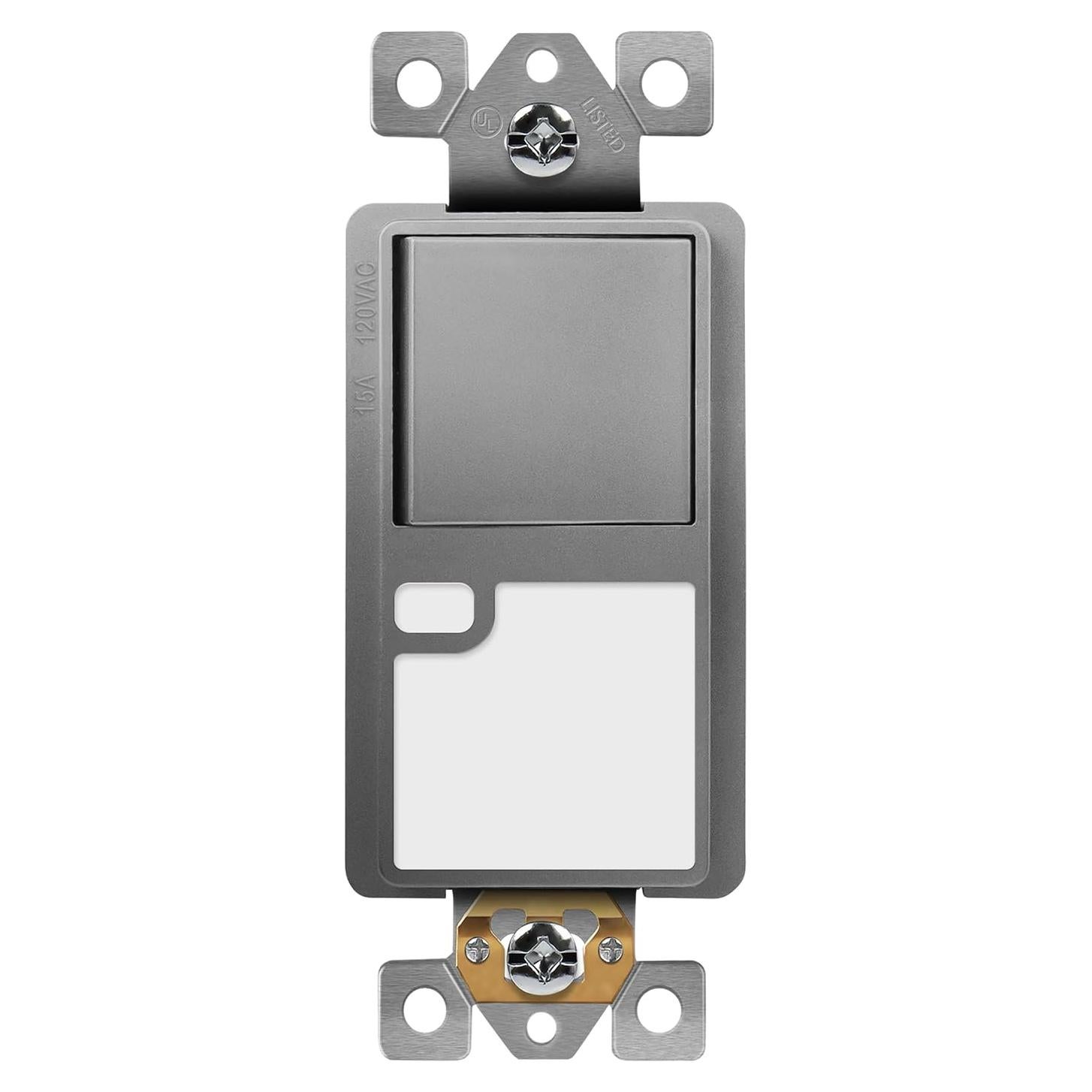 Interruptor de Luz Guía TOPGREENER TGLS315-SG 3 Vías Gris