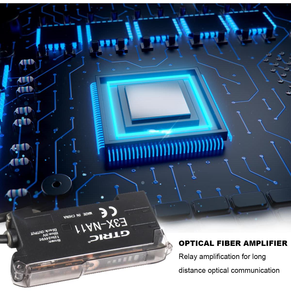 Amplificador de Sensor de Fibra Óptica Zefoxeto E3X-NA11