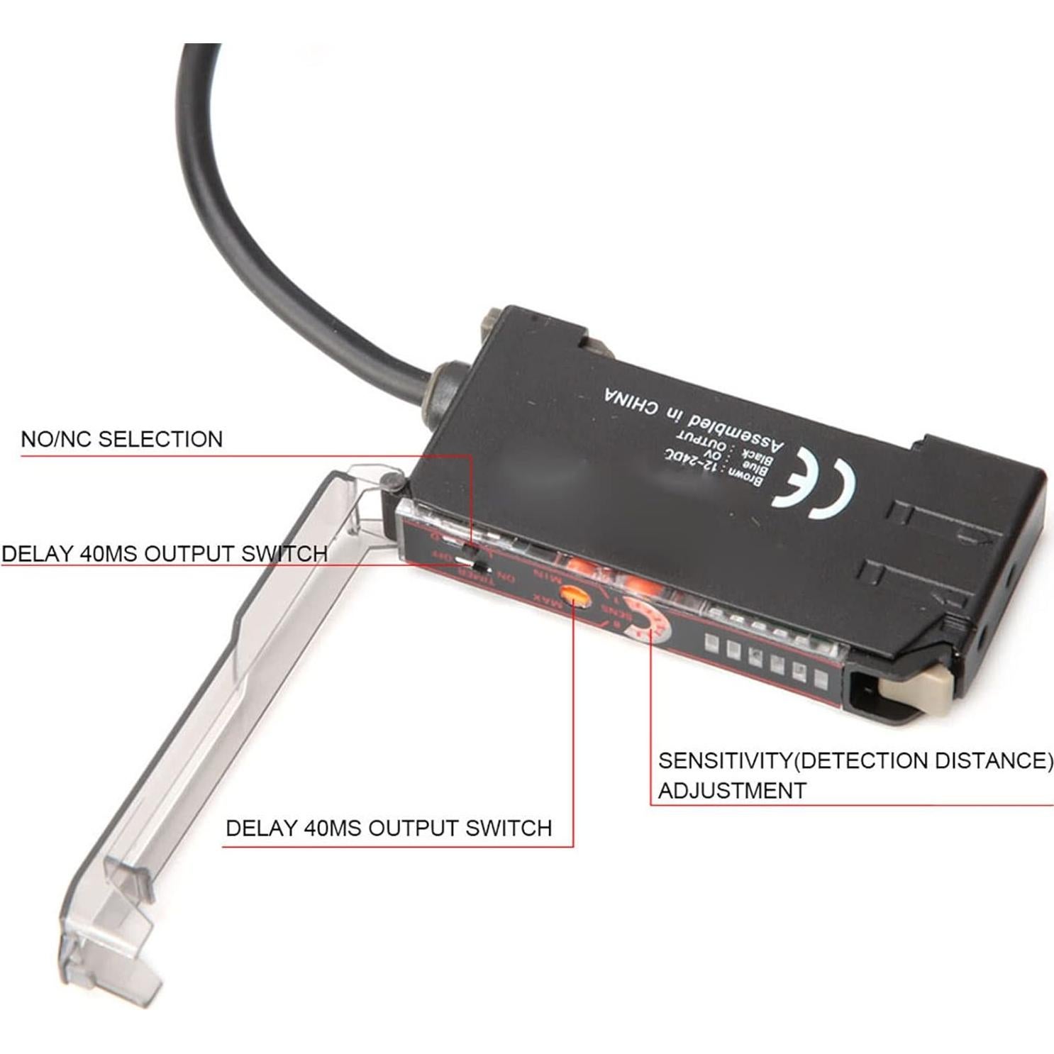 Sensor Fotoeléctrico Amplificador de Fibra Óptica Heayzoki E3X-NA11