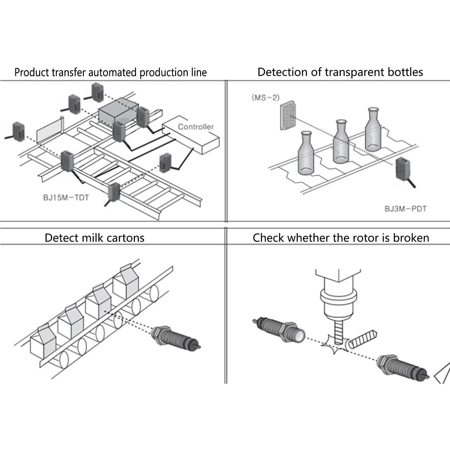 Interruptor Fotoeléctrico Hilitand BEN300 24-240V Detección 3m