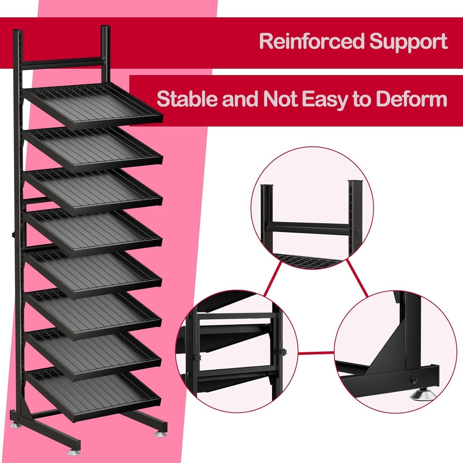 Estante de Metal Lhysn para Esmalte de Uñas 8 Niveles 968 Botellas