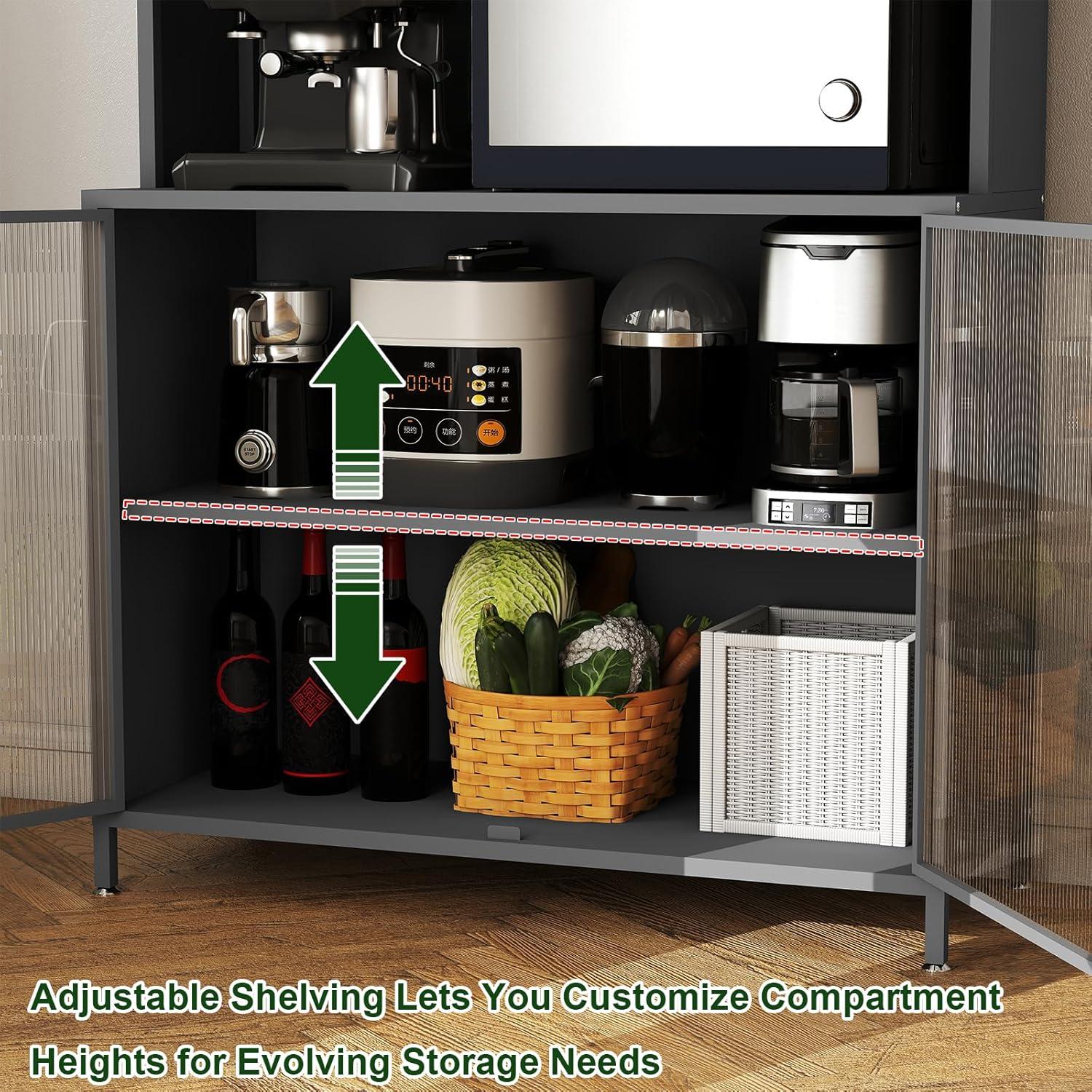 Armario de Almacenamiento de Cocina Rovibek 185 cm Gris 6 Niveles