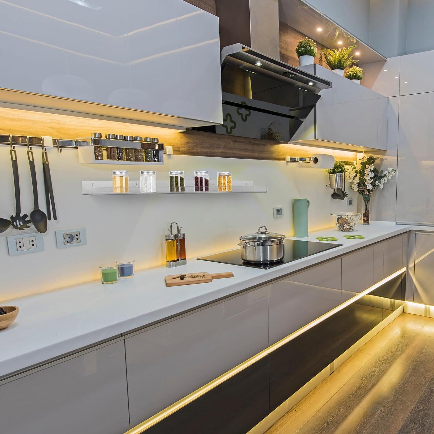 Estante Flotante Acrílico Wesiti 91.44 cm 8 Unidades Transparente