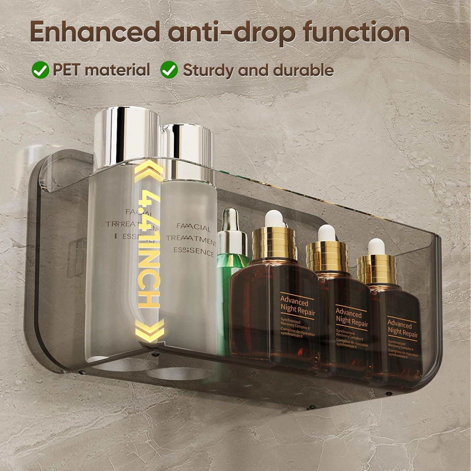 Caddy de Ducha Plaitaoai Acrílico Gris Organizador 6 Piezas