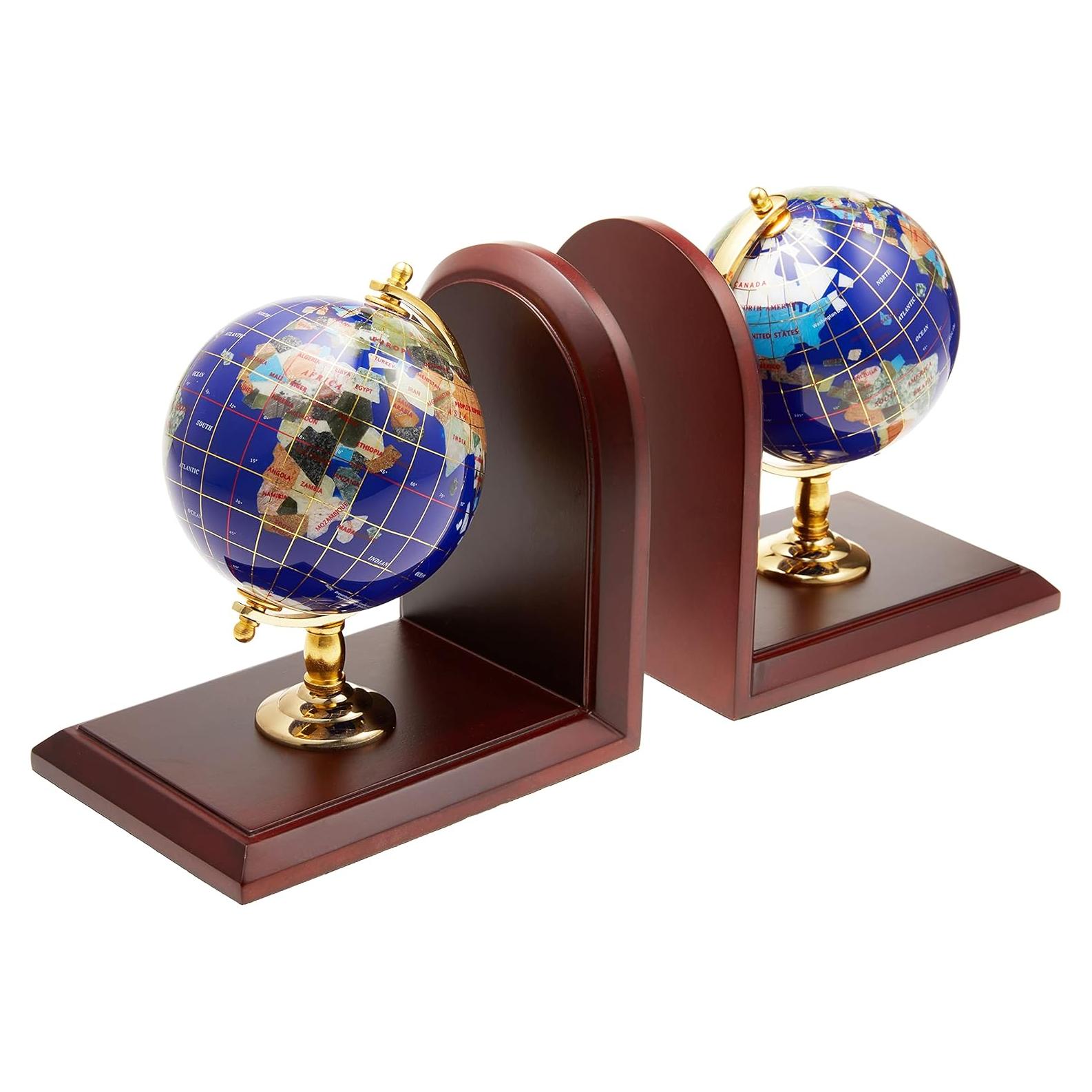 Par de Sujetalibros de Gema Lápiz Azul 17.78 cm Arte Único