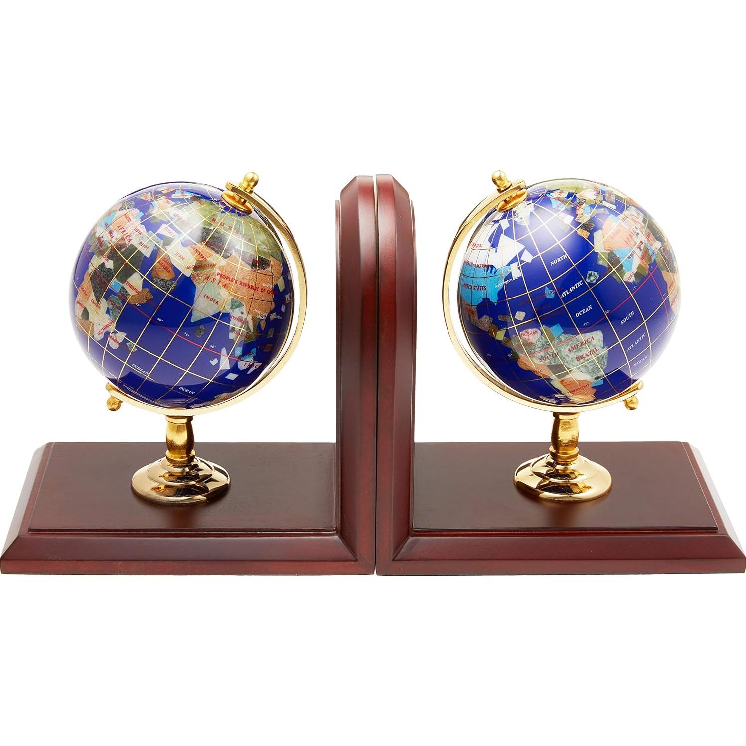 Par de Sujetalibros de Gema Lápiz Azul 17.78 cm Arte Único