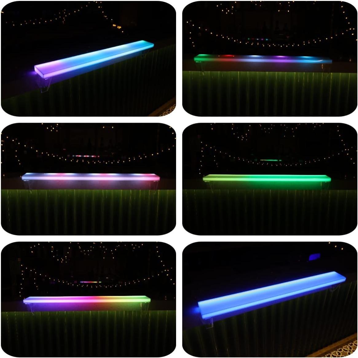 Estante LED flotante Cimcame 40" para botellas - Juego de 2