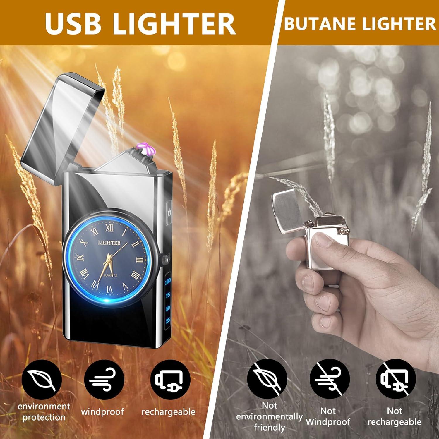 Encendedor Eléctrico USB RSBYE Doble Arco Resistente al Viento