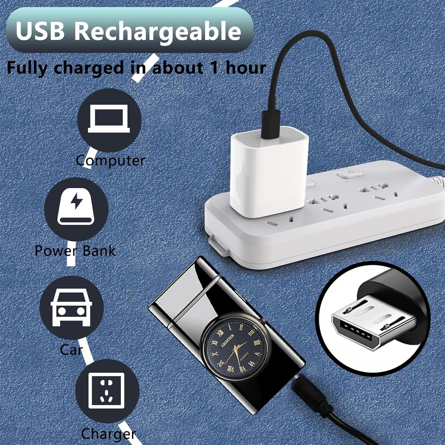 Encendedor Eléctrico USB RSBYE Doble Arco Resistente al Viento