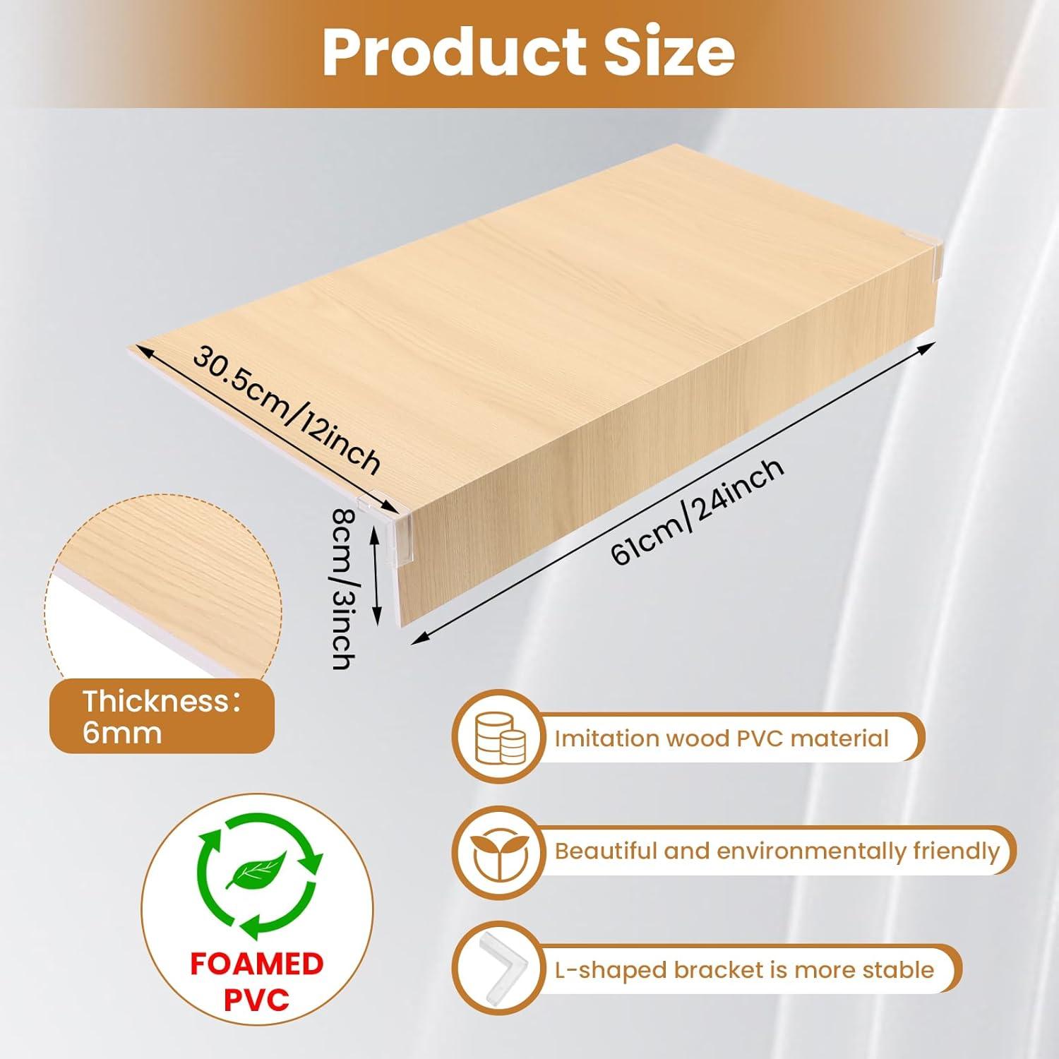 Cubiertas de Estante de Alambre AILOOCEDI 4 Piezas PVC Madera Falsa