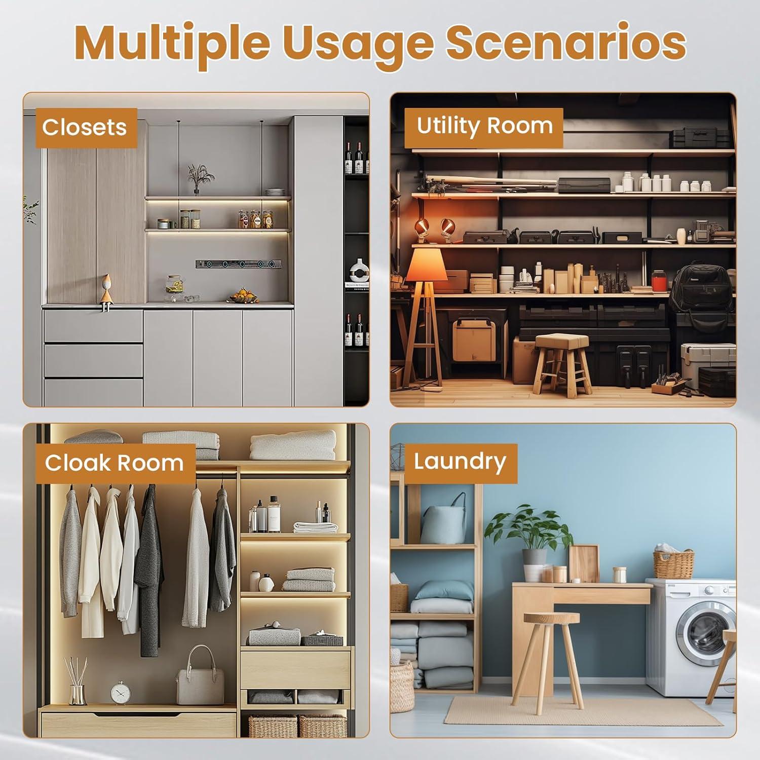 Cubiertas de Estante de Alambre AILOOCEDI 4 Piezas PVC Madera Falsa