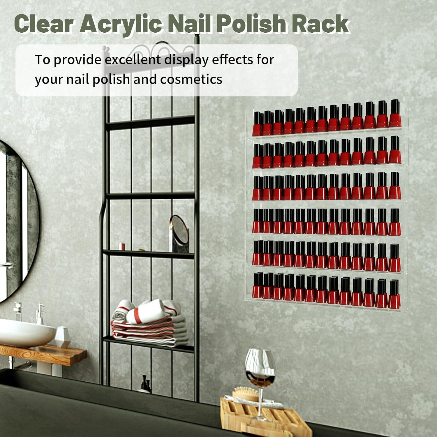 Estante Acrílico para Esmalte de Uñas Nalwort 6 Niveles