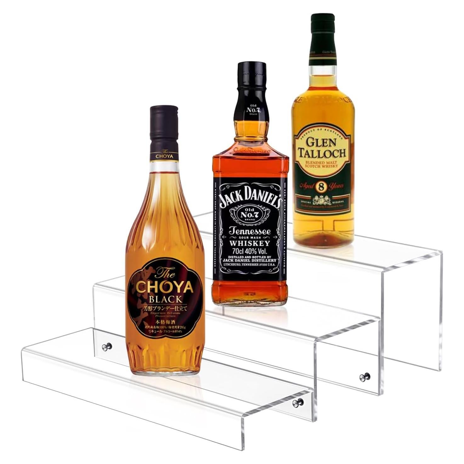 Estante de Bar Acrílico JUESHA 3 Niveles 38.1x11.2 cm