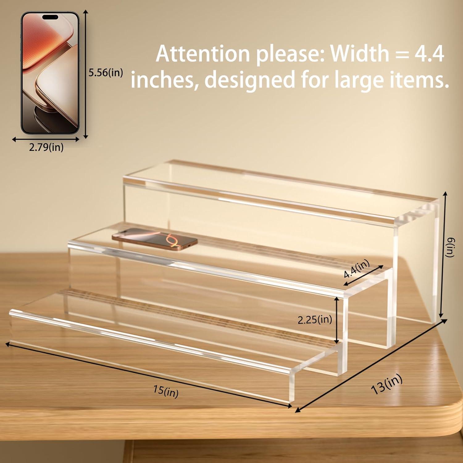 Estante de Bar Acrílico JUESHA 3 Niveles 38.1x11.2 cm