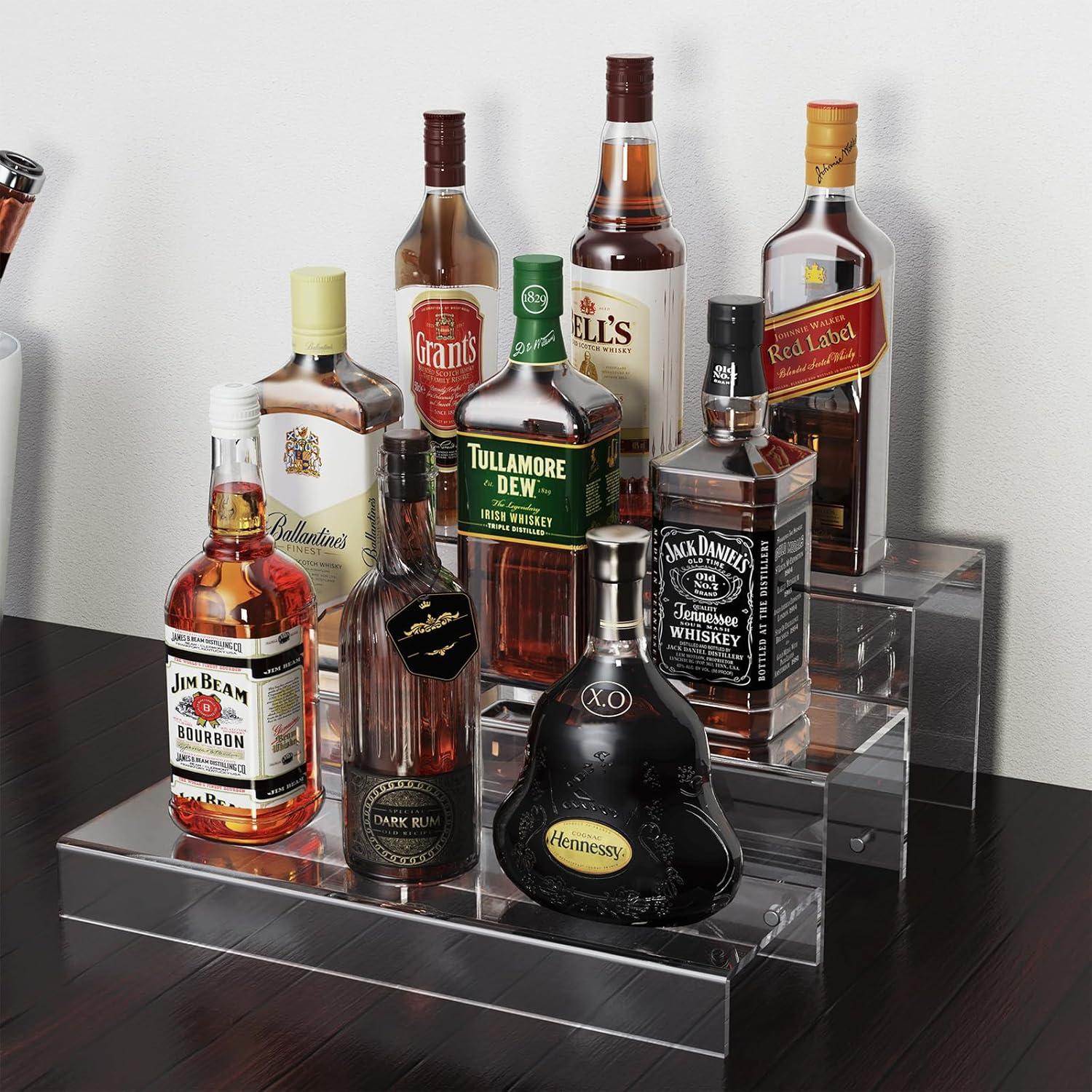 Estante de Bar Acrílico JUESHA 3 Niveles 38.1x11.2 cm