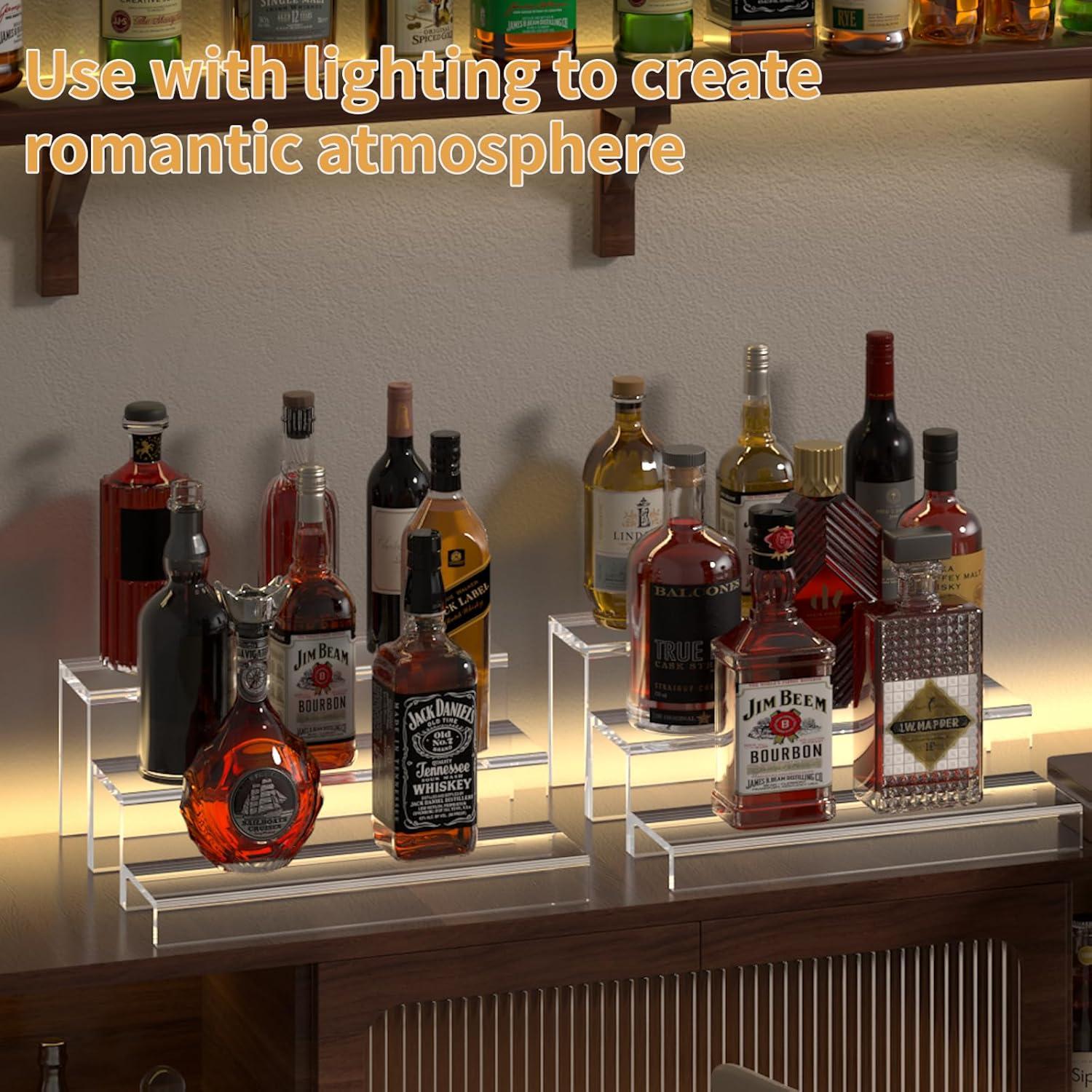 Estante de Bar Acrílico JUESHA 3 Niveles 38.1x11.2 cm