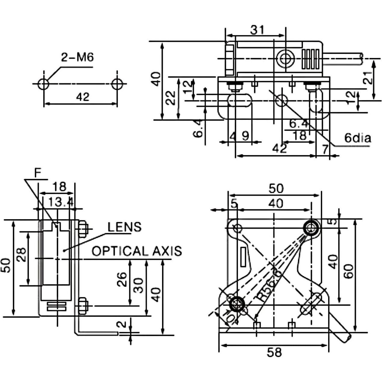 Sensor Fotoeléctrico Heschen E3JK-R4M1 AC 90-250V 4m