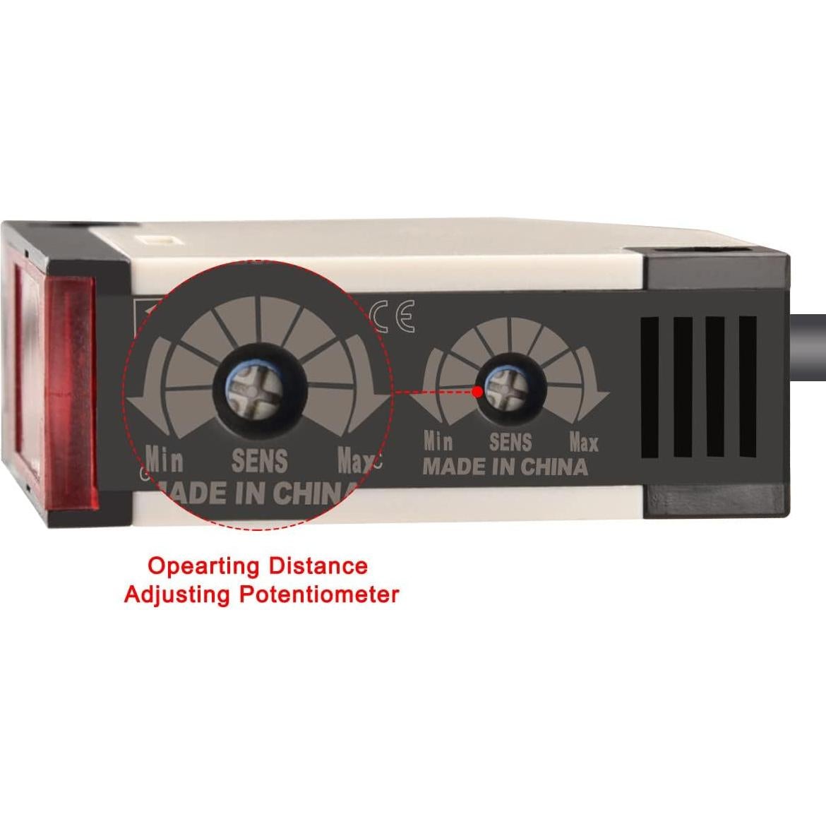 Sensor Fotoeléctrico Heschen E3JK-R4M1 AC 90-250V 4m