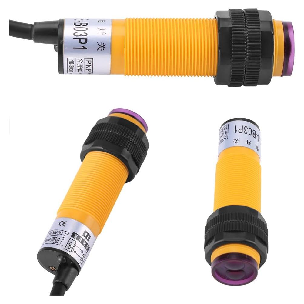 Sensor Fotoeléctrico PNP IR 3 Hilos 6-36V 5-30cm YWBL-WH