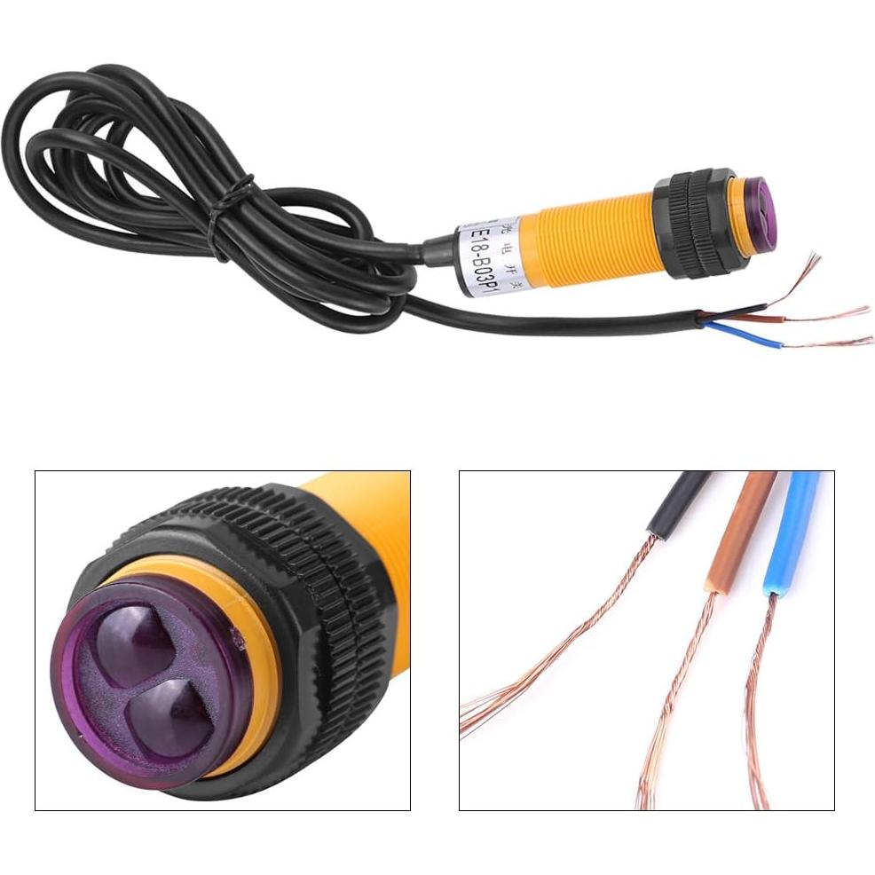 Sensor Fotoeléctrico PNP IR 3 Hilos 6-36V 5-30cm YWBL-WH