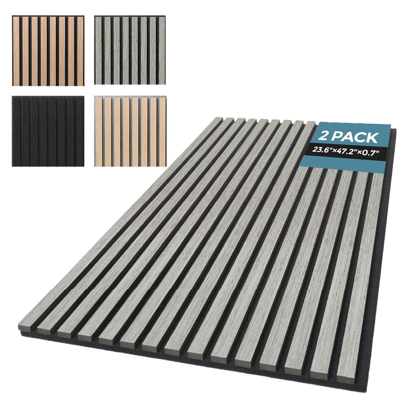 Paneles Acústicos de Madera AKUMAX Siner Oak - 2 Piezas 61x122 cm