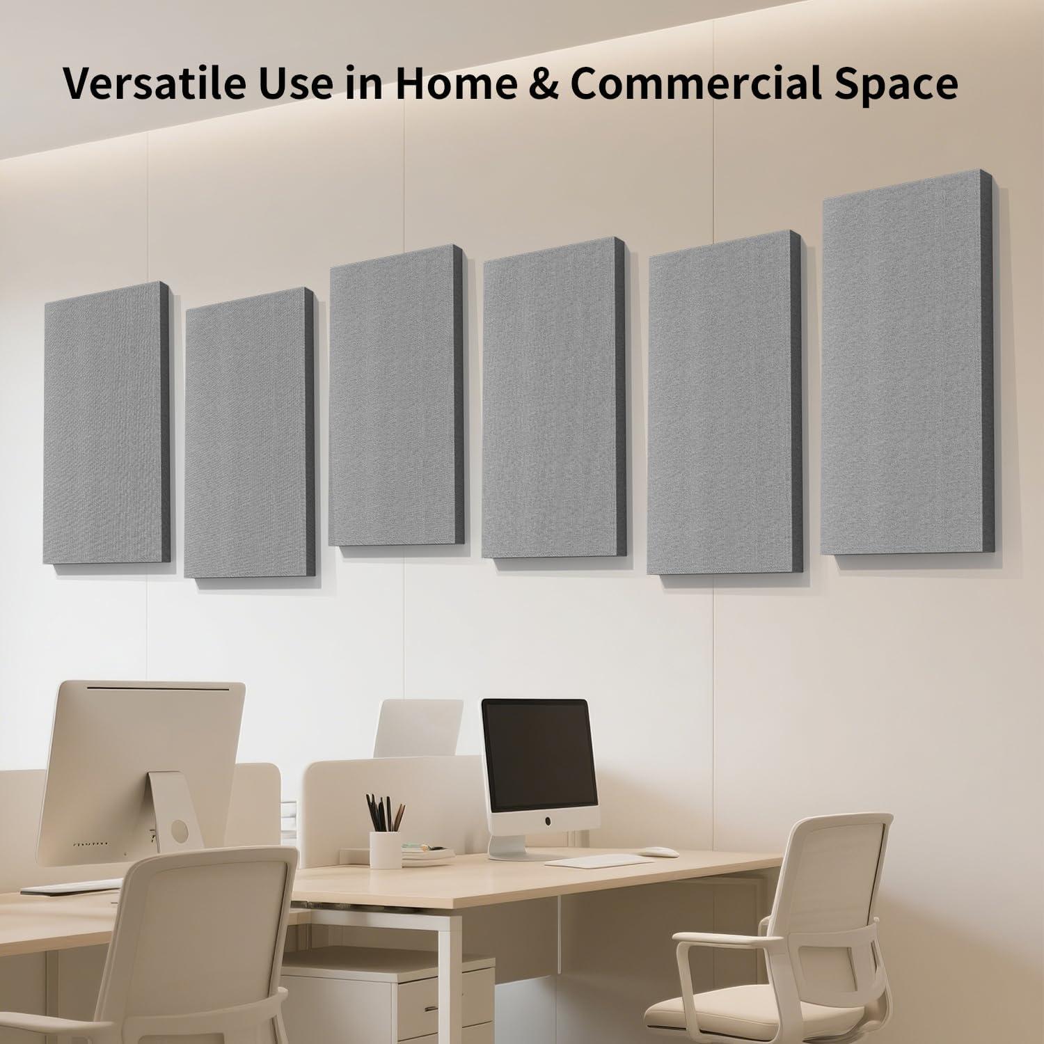 Paneles Acústicos YASRKML 6 Paquetes 61x30 cm Aislantes Sonido