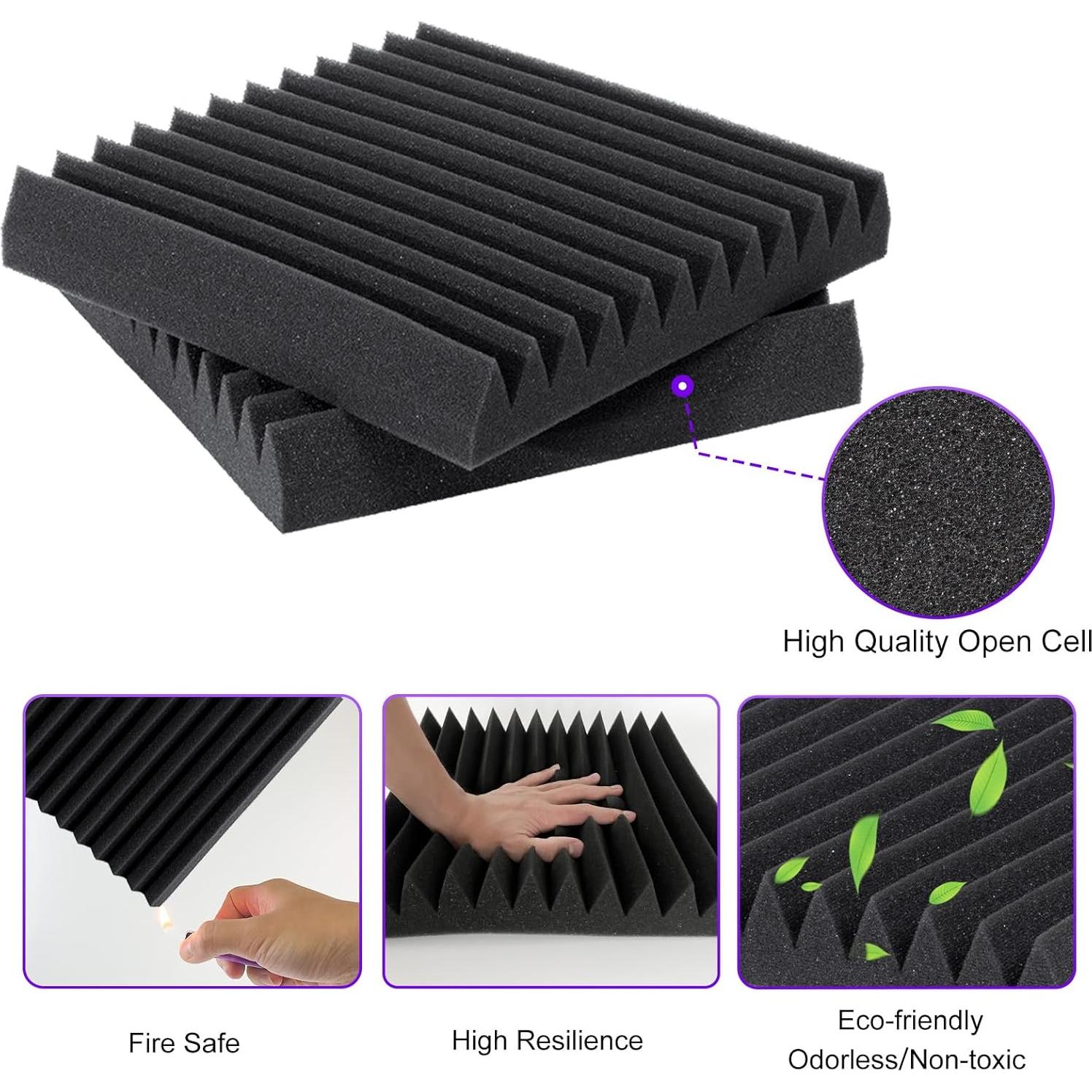 Paneles Acústicos TroyStudio 12 Pcs 30.48x30.48 cm Absorbentes