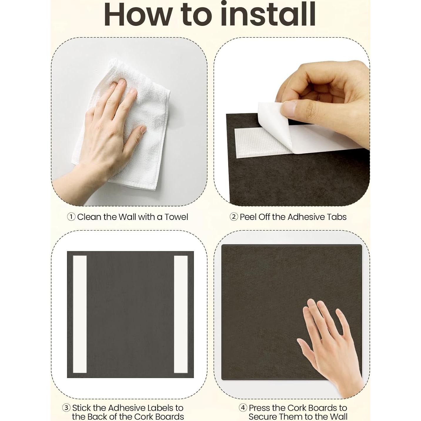 Tablero de Corcho Grande Aipiahio 91x61 cm Gris Oscuro