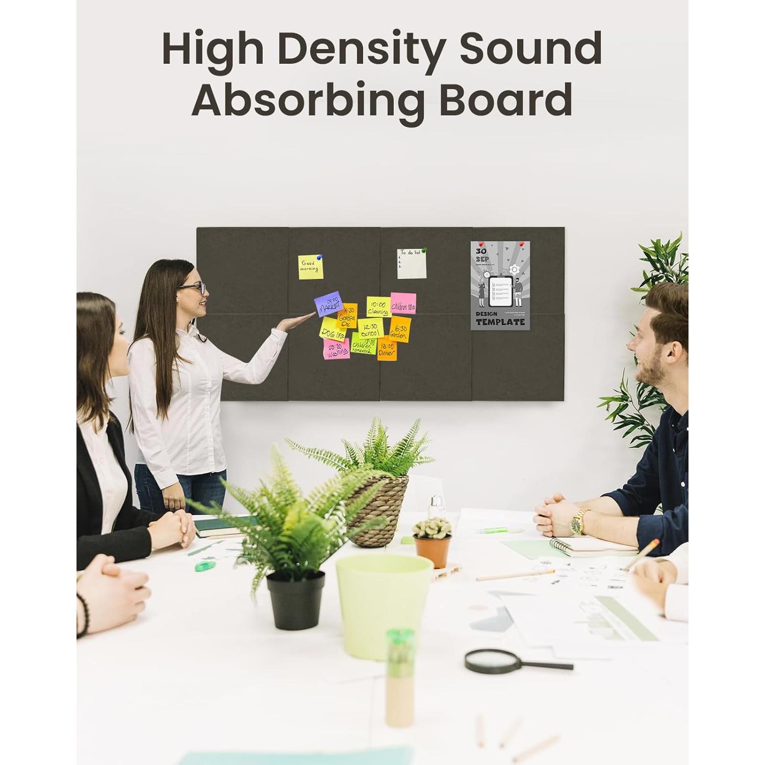 Tablero de Corcho Grande Aipiahio 91x61 cm Gris Oscuro