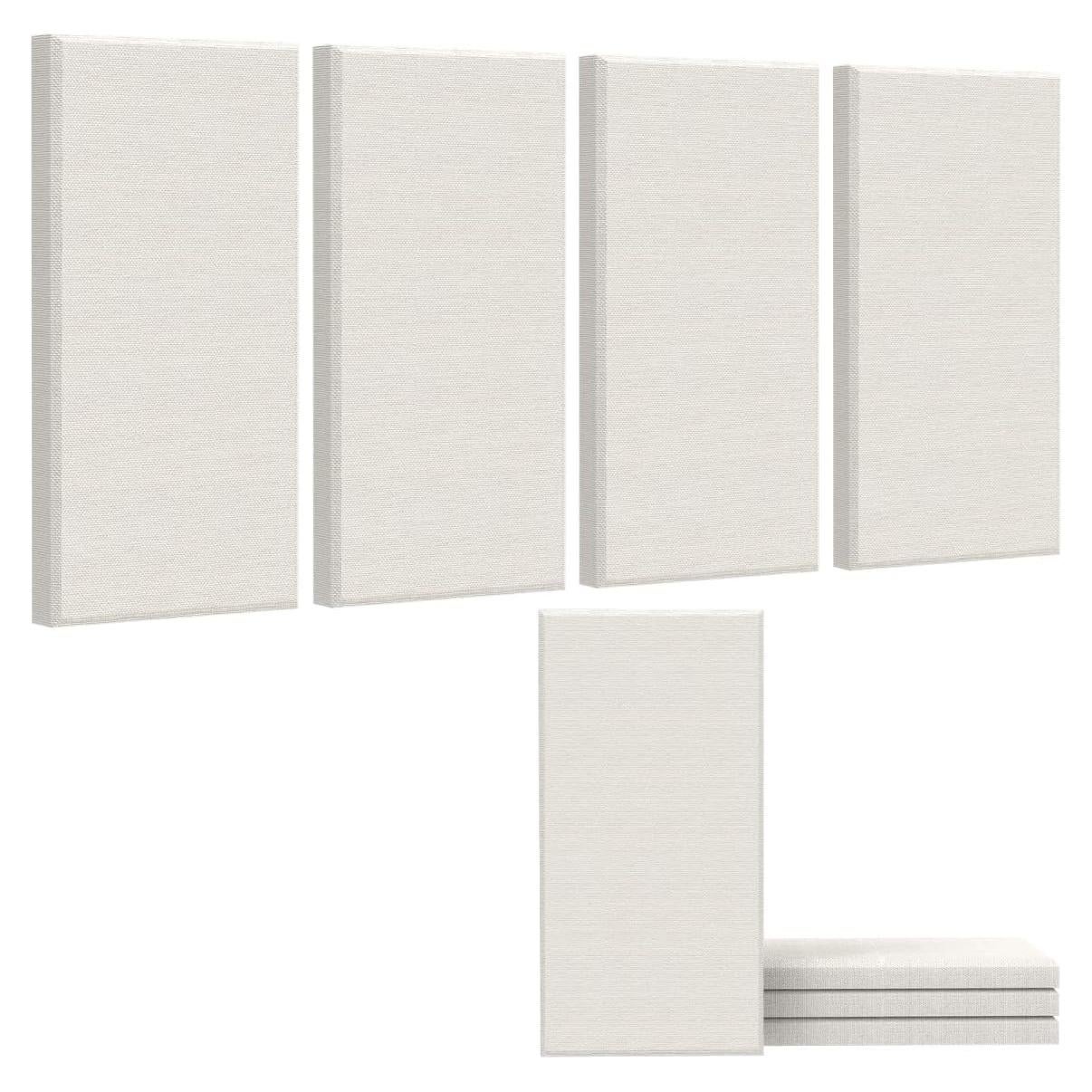 Paquete de 4 Paneles Acústicos JISUO 60x30cm Absorbentes Sonido Blanco