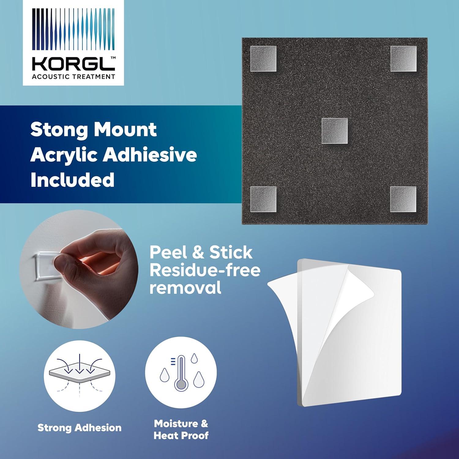 Paneles Acústicos Korgl 6 Piezas 5.08cm Alta Densidad