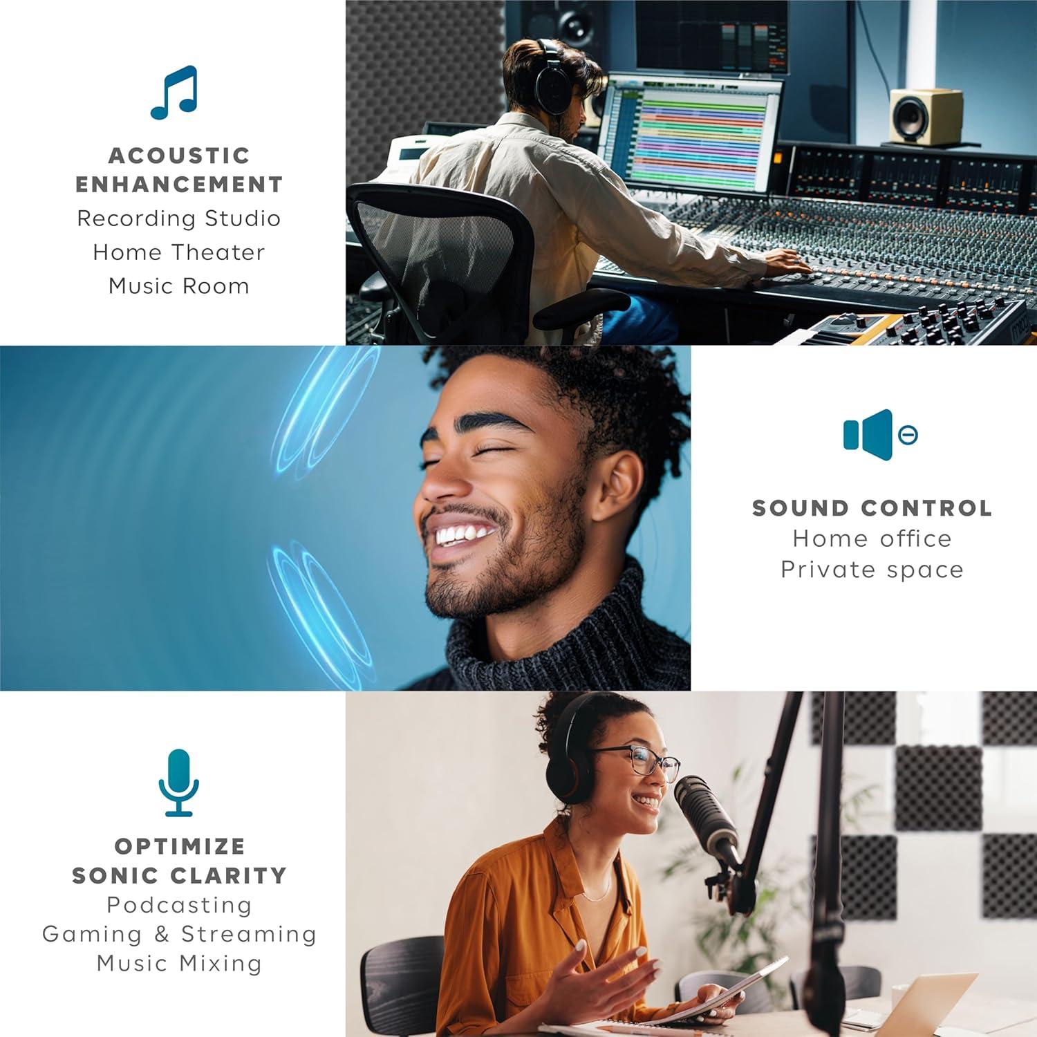 Paneles Acústicos Korgl 6 Piezas 5.08cm Alta Densidad