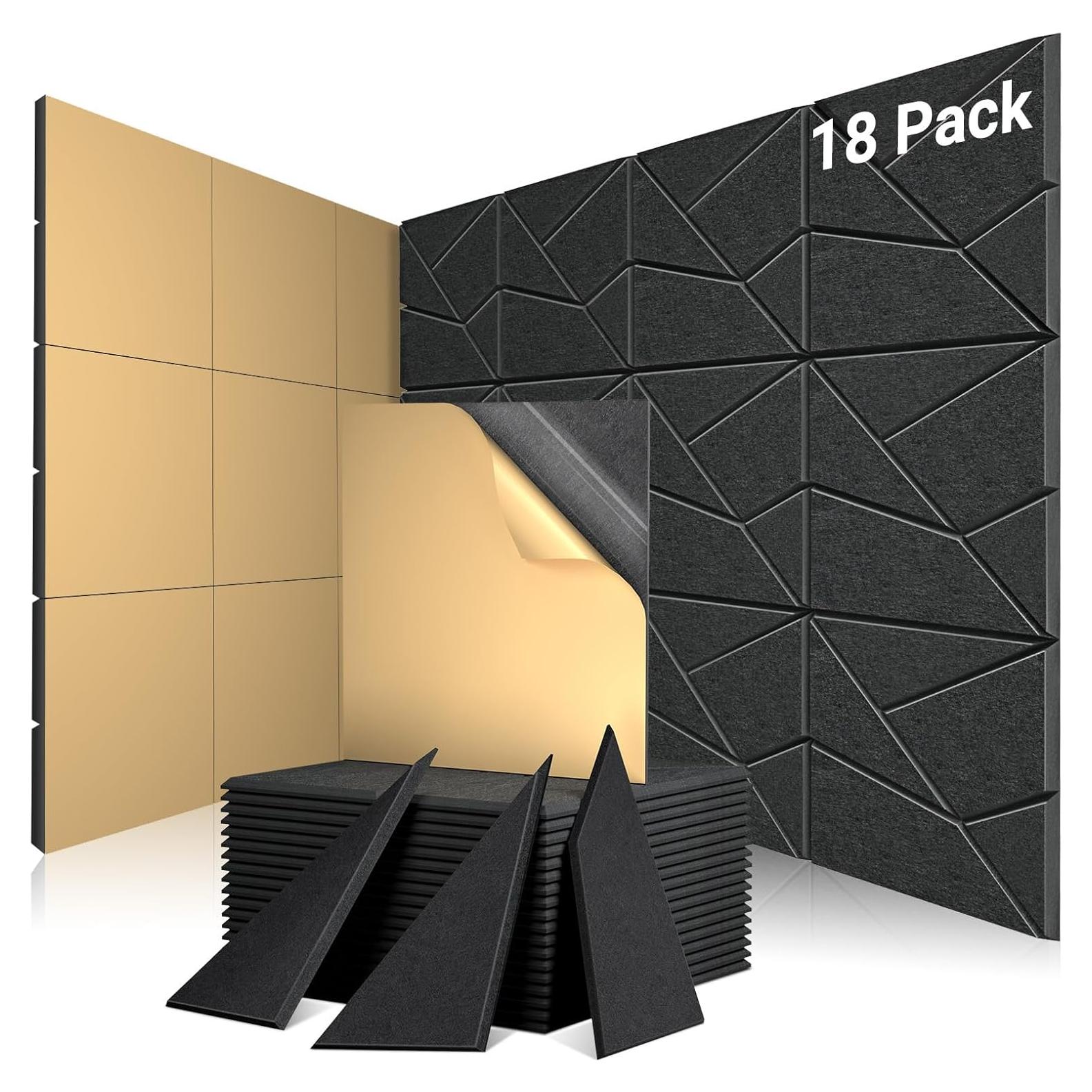 Paneles Acústicos Autoadhesivos Topnaca 30.48x30.48cm 18 Piezas