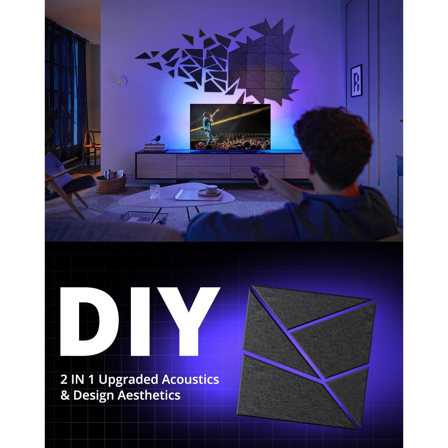 Paneles Acústicos Autoadhesivos Topnaca 30.48x30.48cm 18 Piezas