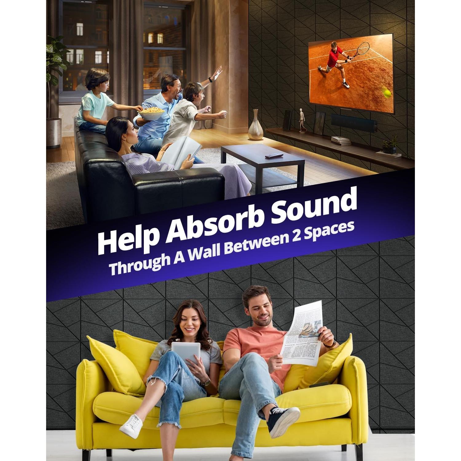 Paneles Acústicos Autoadhesivos Topnaca 30.48x30.48cm 18 Piezas