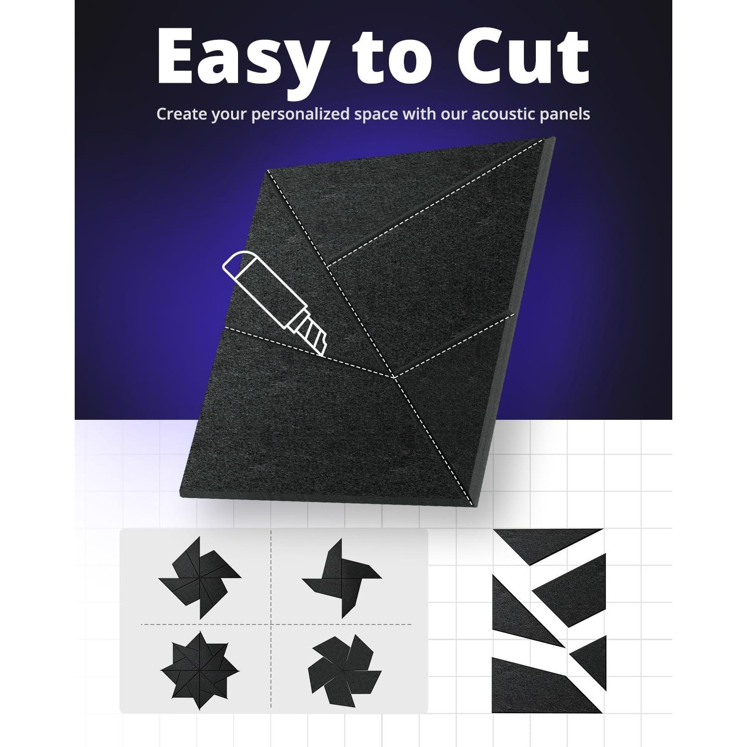 Paneles Acústicos Autoadhesivos Topnaca 30.48x30.48cm 18 Piezas