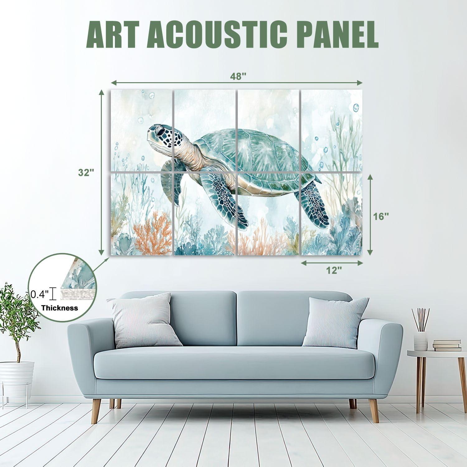 Paquete de 8 Paneles Acústicos Art Absorbentes 121.92x81.28cm