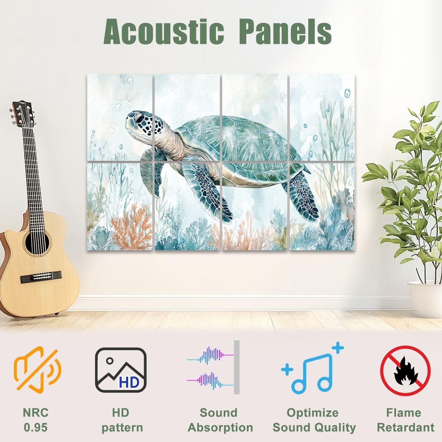 Paquete de 8 Paneles Acústicos Art Absorbentes 121.92x81.28cm