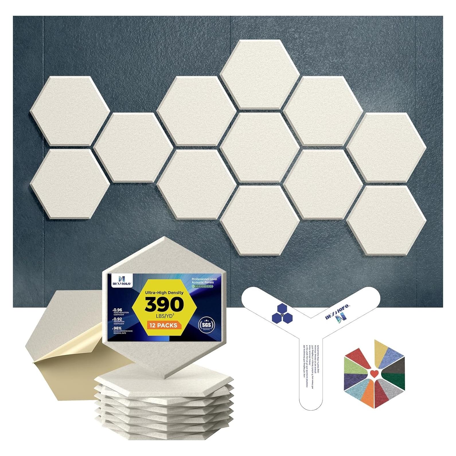 Paneles Acústicos Autoadhesivos Beige 30.48x25.4cm 2da Gen