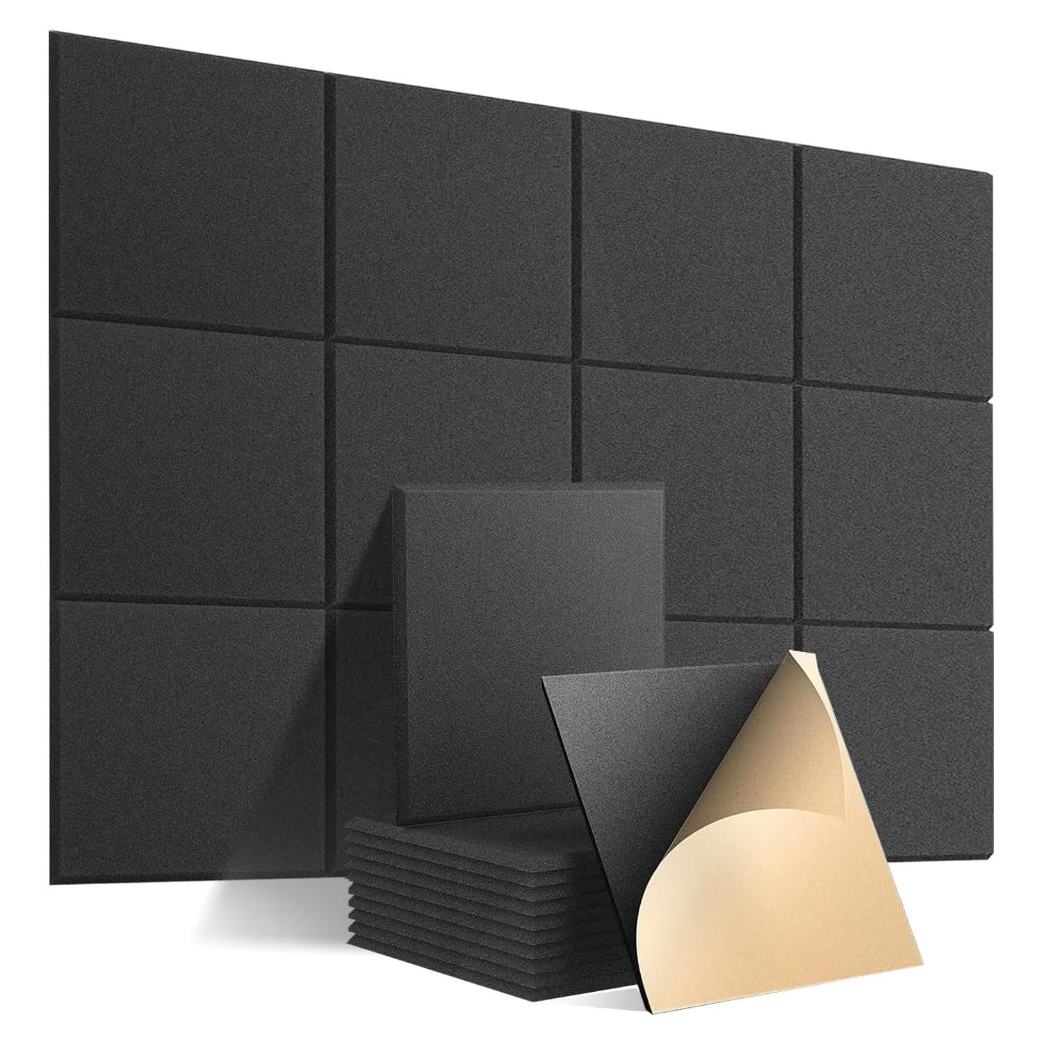 Paneles Acústicos Autoadhesivos 12 Piezas 30x30 cm Aislantes