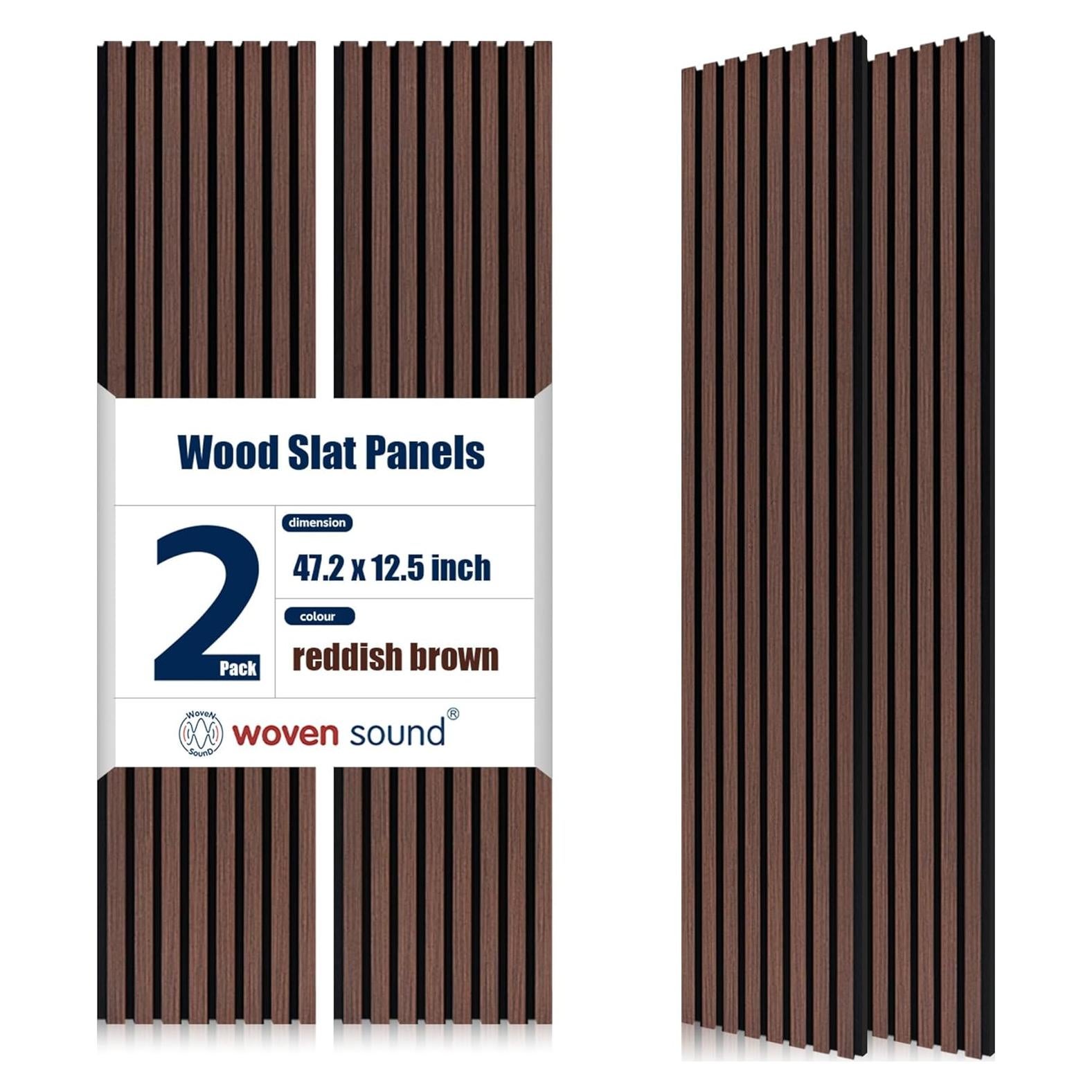 Paneles Acústicos de Madera Woven Sound 120x31.75cm Nogal 2P