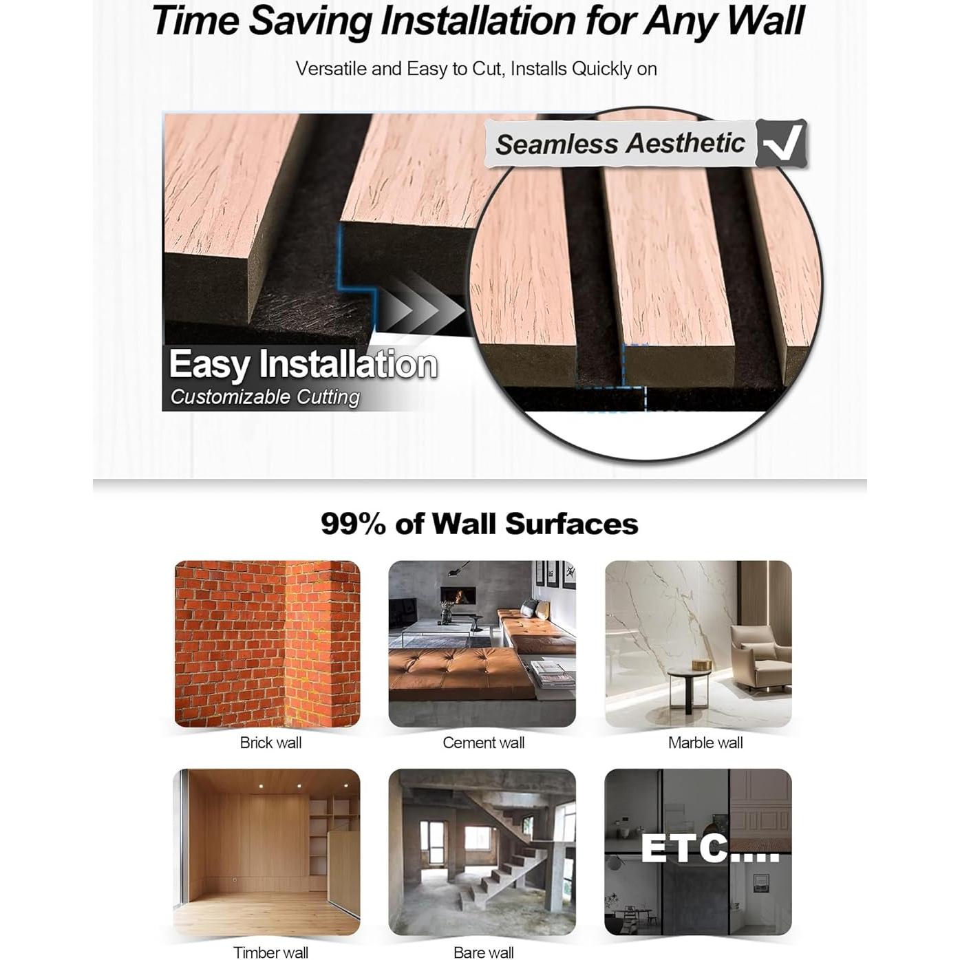 Paneles Acústicos de Madera Woven Sound 120x31.75cm Nogal 2P