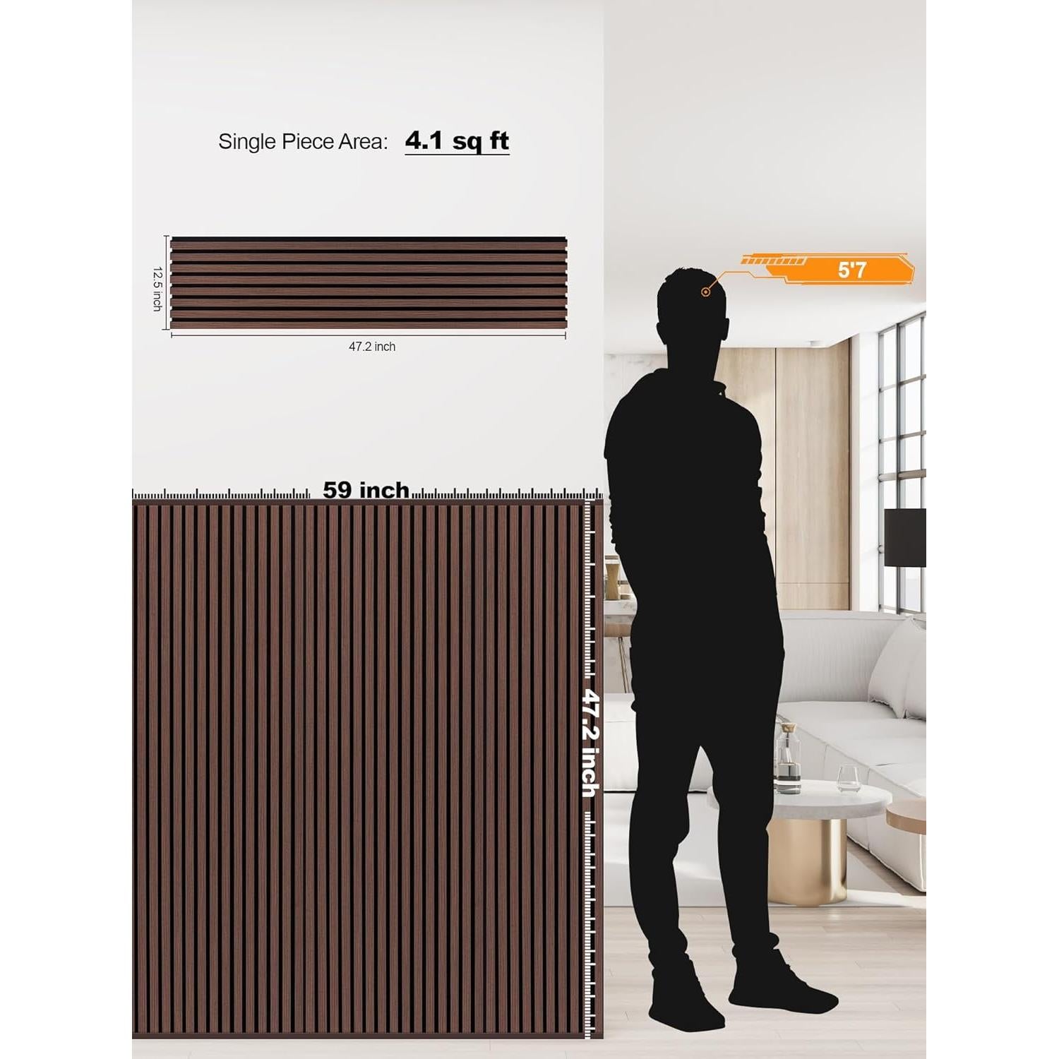 Paneles Acústicos de Madera Woven Sound 120x31.75cm Nogal 2P