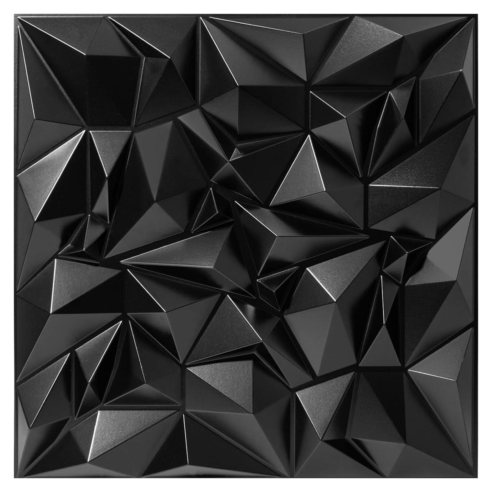 Paneles Difusores Acústicos TroyStudio 50x50cm 12 Pcs PVC Negro