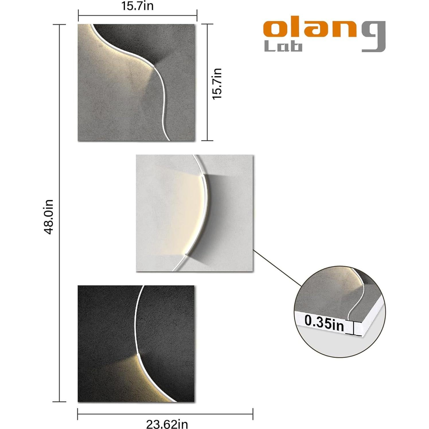 Paneles Acústicos Olanglab Tipo 2, Paquete de 3, 40x40 cm