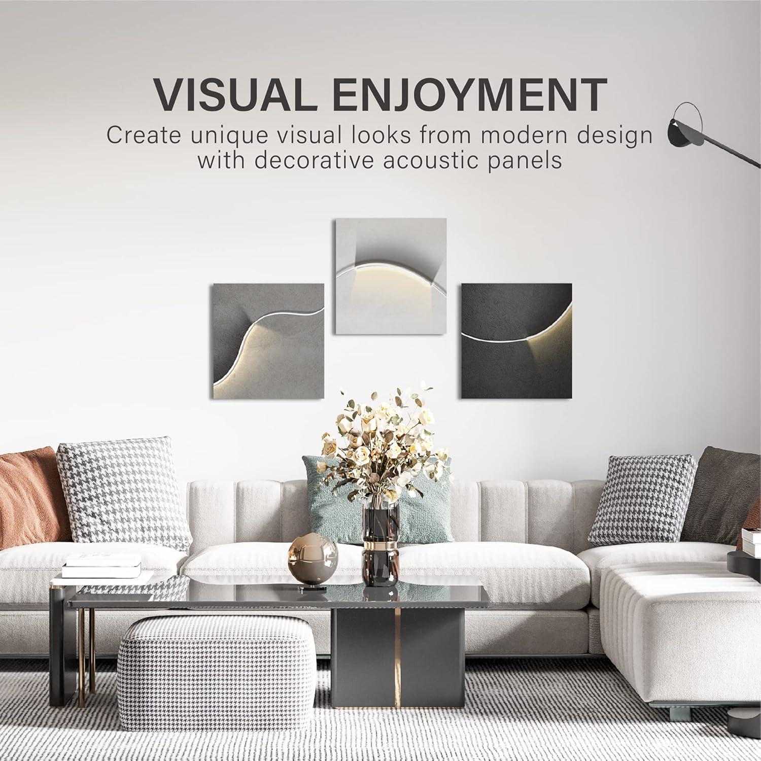 Paneles Acústicos Olanglab Tipo 2, Paquete de 3, 40x40 cm