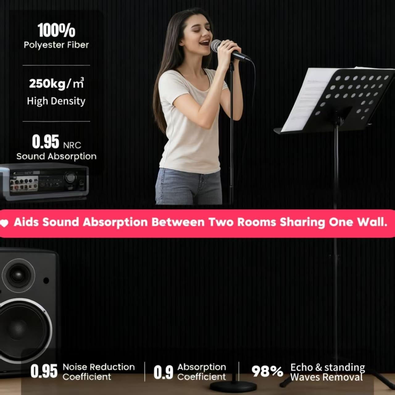 Tableros de Fieltro Aipiahio 36x24" Negros - Paquete de 6