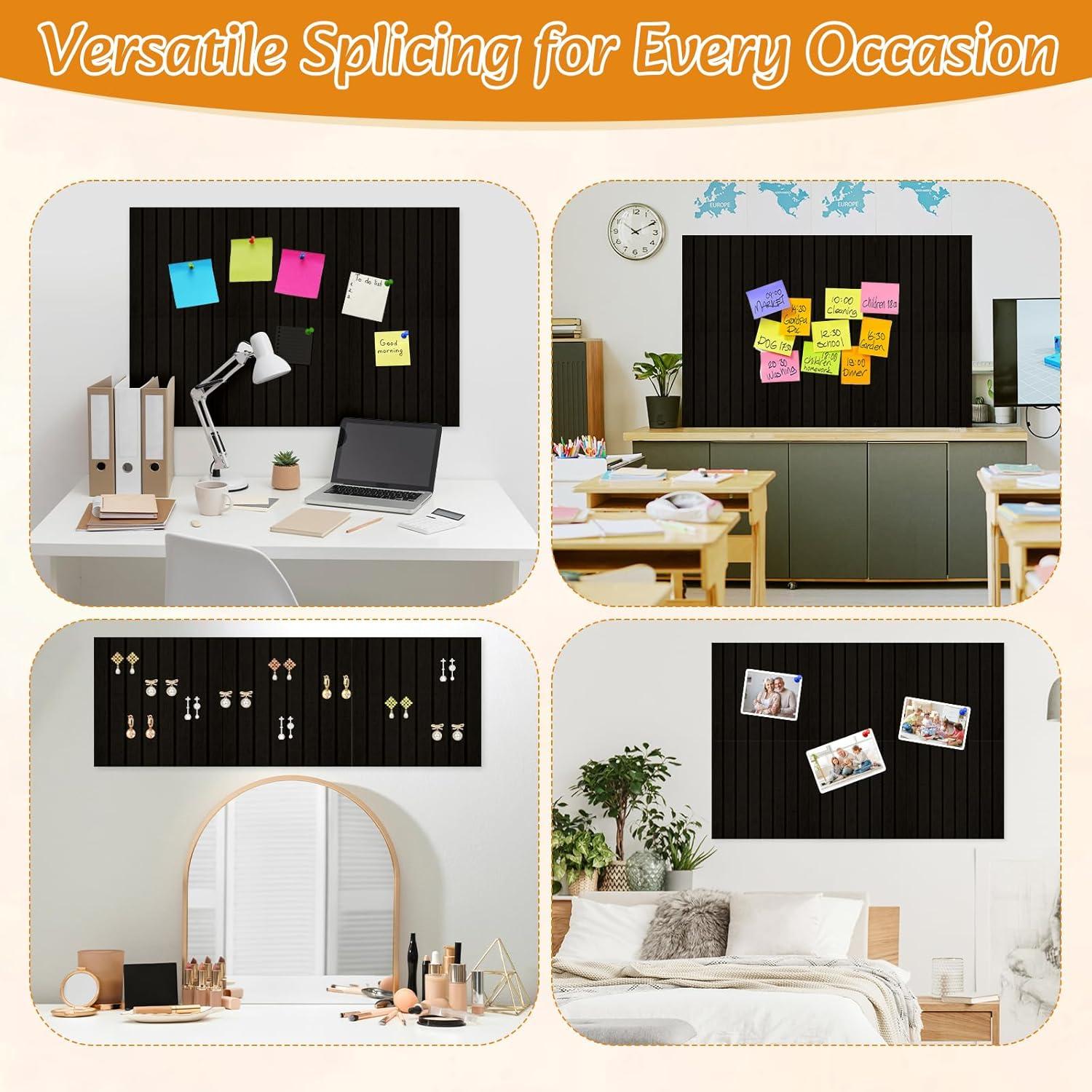 Tableros de Fieltro Aipiahio 36x24" Negros - Paquete de 6